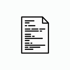 Resume Document Icon – Job Application and Career Symbol