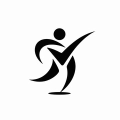 Person with Checkmark Icon – Verified User or Approved Profile Symbol