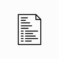 Resume Document Icon – Job Application and Career Symbol