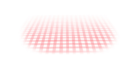 Pink, red and white hand painted checkered tablecloth Watercolor background