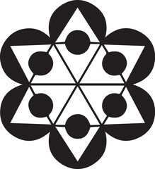 Abstract Triangular Mandala Symbol 