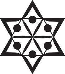 abstract geometric shapes Six Point Star Mandala Geometry