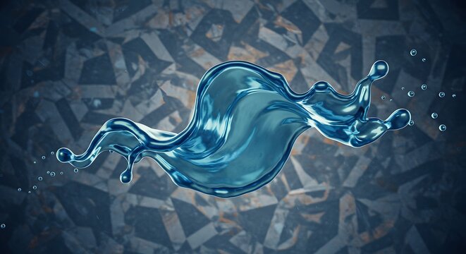 Abstract water splash design
