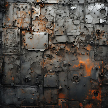 Rusty Metal Background, Metal plates