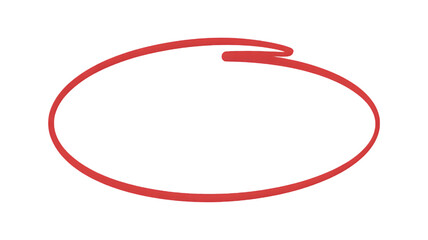 Red circle isolated on white background, a simple and elegant design element for various creative projects and designs