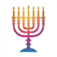 menorah with candles