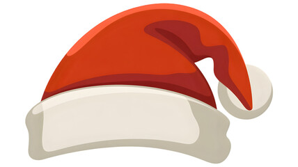 Santa claus hat isolated on white background, a festive symbol of christmas and holiday season cheer