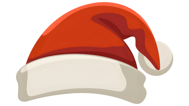 Santa claus hat isolated on white background, a festive symbol of christmas and holiday season cheer
