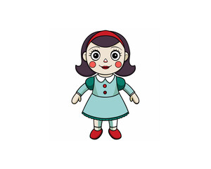 Fototapeta premium Doll vector free SVG download
