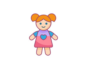 Doll vector free SVG download