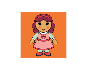 Doll vector free SVG download