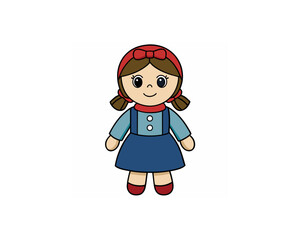Doll vector free SVG download