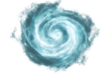 Soft turquoise swirl of ethereal light creates a serene and mystical atmosphere in a tranquil space