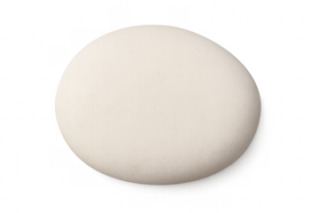 Round raw pizza dough ball on transparent background