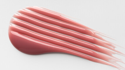 Pink Glossy Cosmetic Texture for Beauty and Skincare Concept