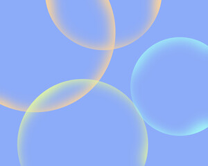 Abstract bubble design with overlapping circles on a blue background
