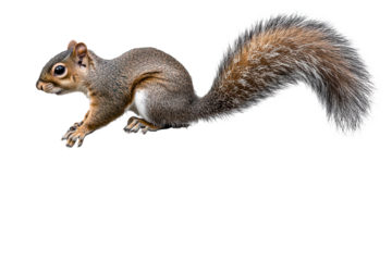 Squirrel attentively perched on a textured branch in a natural setting during daylight hours