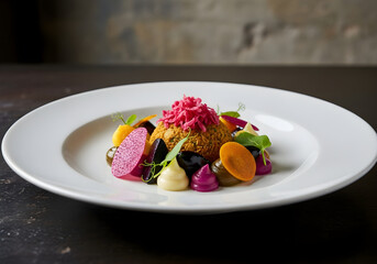 Artfully Plated Gourmet Dish