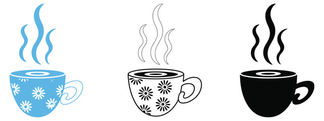 Hot Drink Tea Cup Vector Illustration – Clean Graphic Design for Beverage Packaging, Café Branding, and Digital Food and Drink Artwork