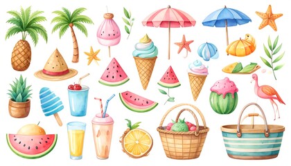 Watercolor summer collection