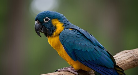 Blue and yellow parrot