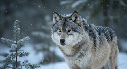 Obraz premium wolf in winter
