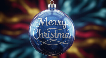 Elegant Merry Christmas ornament creating a warm and magical festive mood