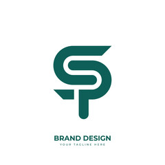 Letter Sp or Ps minimal creative unique monogram logo
