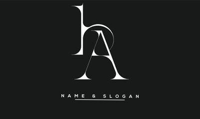BA, AB Abstract Letters Logo Monogram