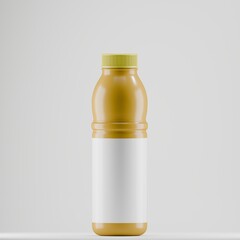 Plastic Juice or Smoothie Bottle Mockup
