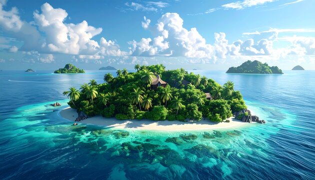 Tropical island paradise (2) - Powered by Adobe