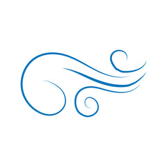 wind icon , cloud wind icon with white background