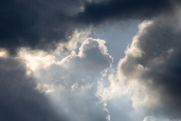Sun Rays Breaking Through Storm Clouds