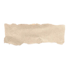 Obraz premium Torn strip of beige paper with rough edges on a transparent background torn paper scrap isolated on a transparent background