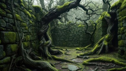 Fototapeta premium Ancient mossy ruins