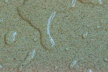 Water Drops on Porous Stone Surface