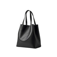 black leather handbag