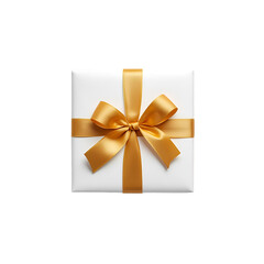 gift box with gold ribbon