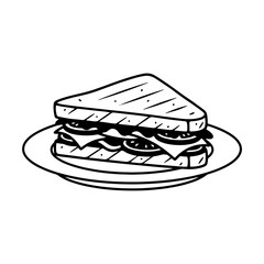 Vector art of sandwich illustration