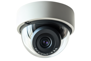 Ceiling mounted security camera used for surveillance in commercial space for monitoring activities and ensuring safety