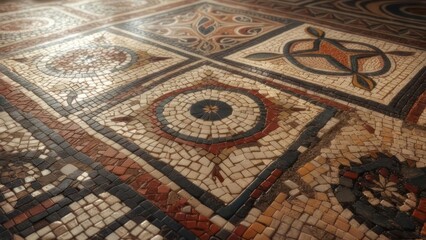 Ancient mosaic floor detail (1)