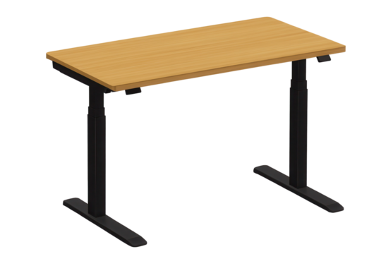 Adjustable standing desk with a modern design for ergonomic workspace setup isolated on a clean background to emphasize features and functionality