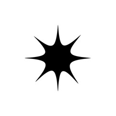 Black abstract burst icon