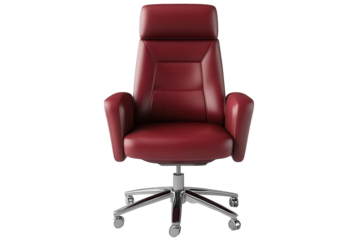Elegant maroon high-back office chair designed for comfort and style in a modern workspace setting