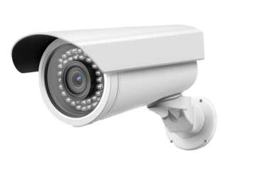 Surveillance camera designed for outdoor use, featuring night vision capabilities for enhanced security monitoring in various locations