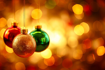 Elegant christmas background featuring rich red, green, and gold tones to capture holiday spirit