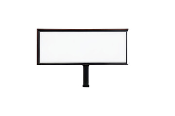 Fototapeta premium Empty billboard display in an urban setting captures the potential for advertising and creative messaging in a city environment on a clear day