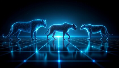 Futuristic Wildlife Silhouettes