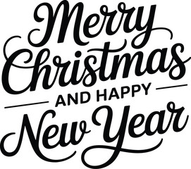 Obraz premium Merry christmas happy new year vector holiday greeting card
