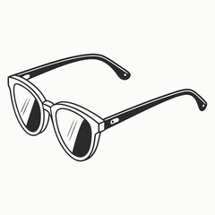 Black sunglasses with white frame and reflective lenses